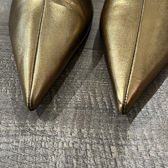Zara Metallic Gold Ankle Bootie Women’s size 41 - Picture 5 of 10